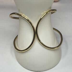 cuff bracelet costume jewelry hinged gold tone butterfly wrap Egyptian trendy